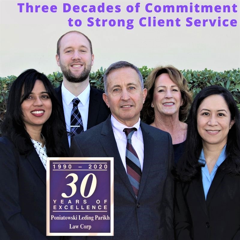 Poniatowski Leding Parikh Law Corporation Celebrates 30-Year Anniversary